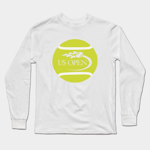 US Open Tennis Ball Long Sleeve T-Shirt by inkstyl